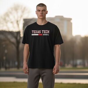 EUC Texas Tech Red Raiders Baseball Black Short Sleeve Tee - Size Large